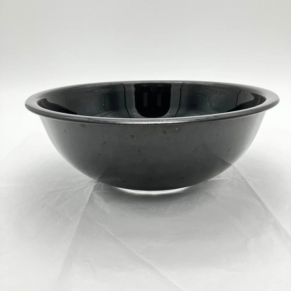 Pyrex Mixing Bowl 326 4L 4.2qt Jet Black Vintage 1980s Glass Large Serving Bowl